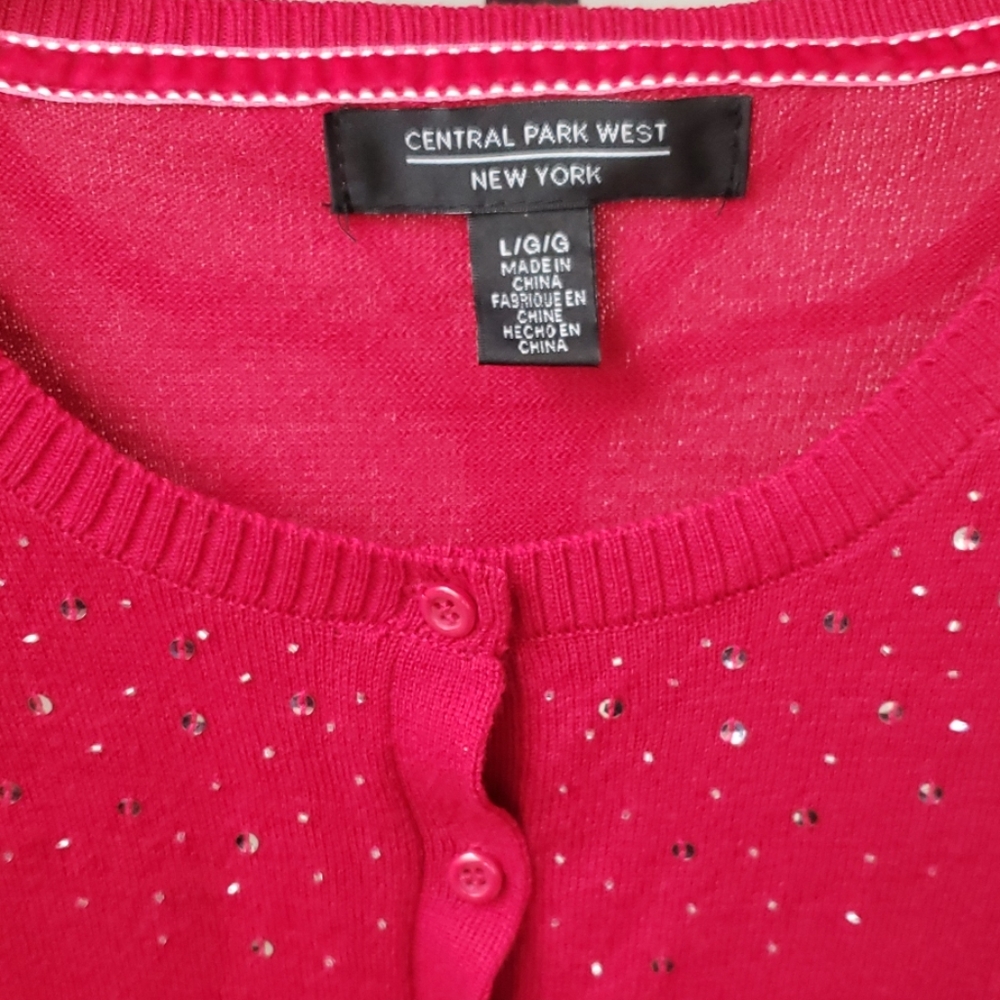 Sequined Red Cardigan - Picture 3 of 5